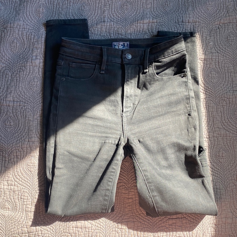Abercrombie high rise skinny black jeans